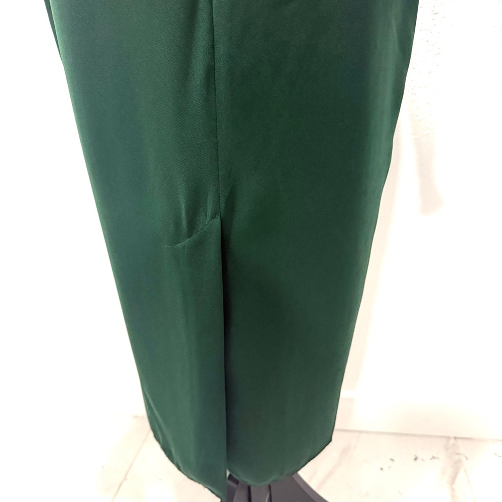 ASOS Dark Green Backless long sleeves Dress 8 - Picture 8 of 9